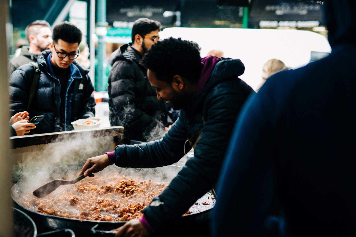 Relaxed engagement shoot at Borough Market, South Bank, London