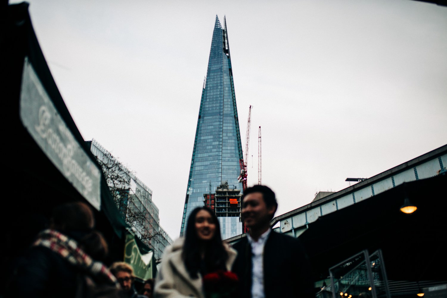 Relaxed engagement shoot at Borough Market, South Bank, London