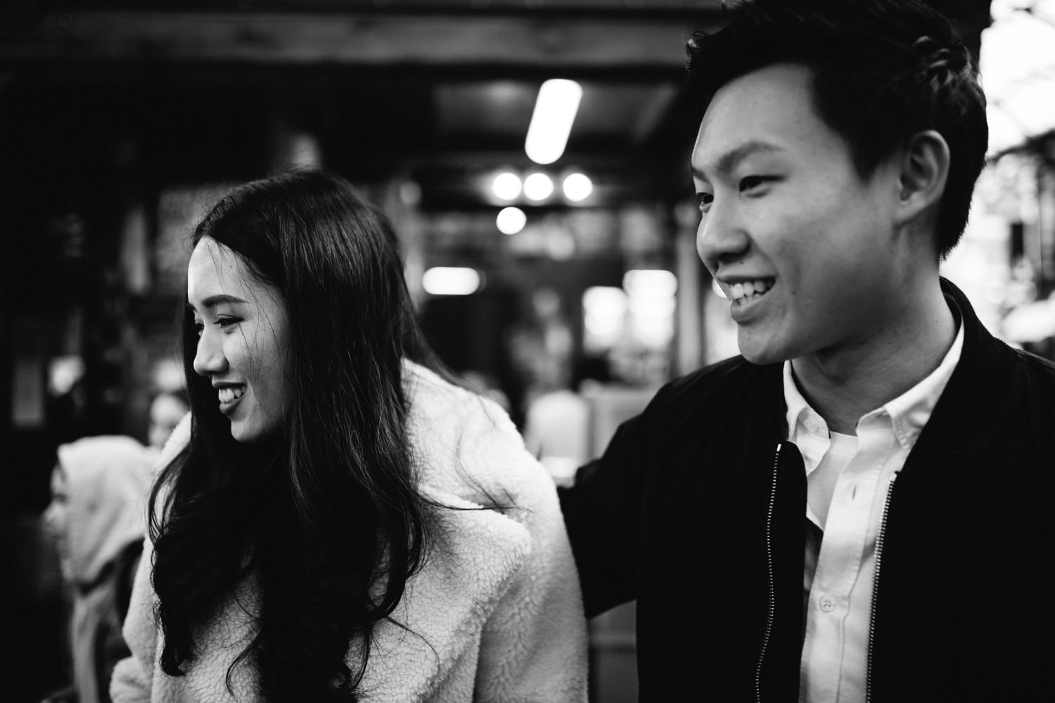 Relaxed engagement shoot at Borough Market, South Bank, London