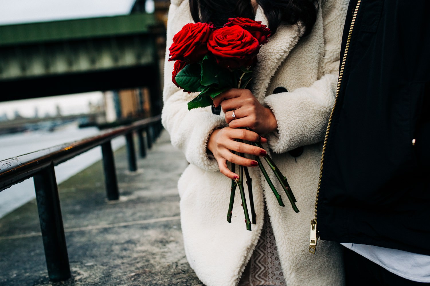 Relaxed engagement shoot at Borough Market, South Bank, London