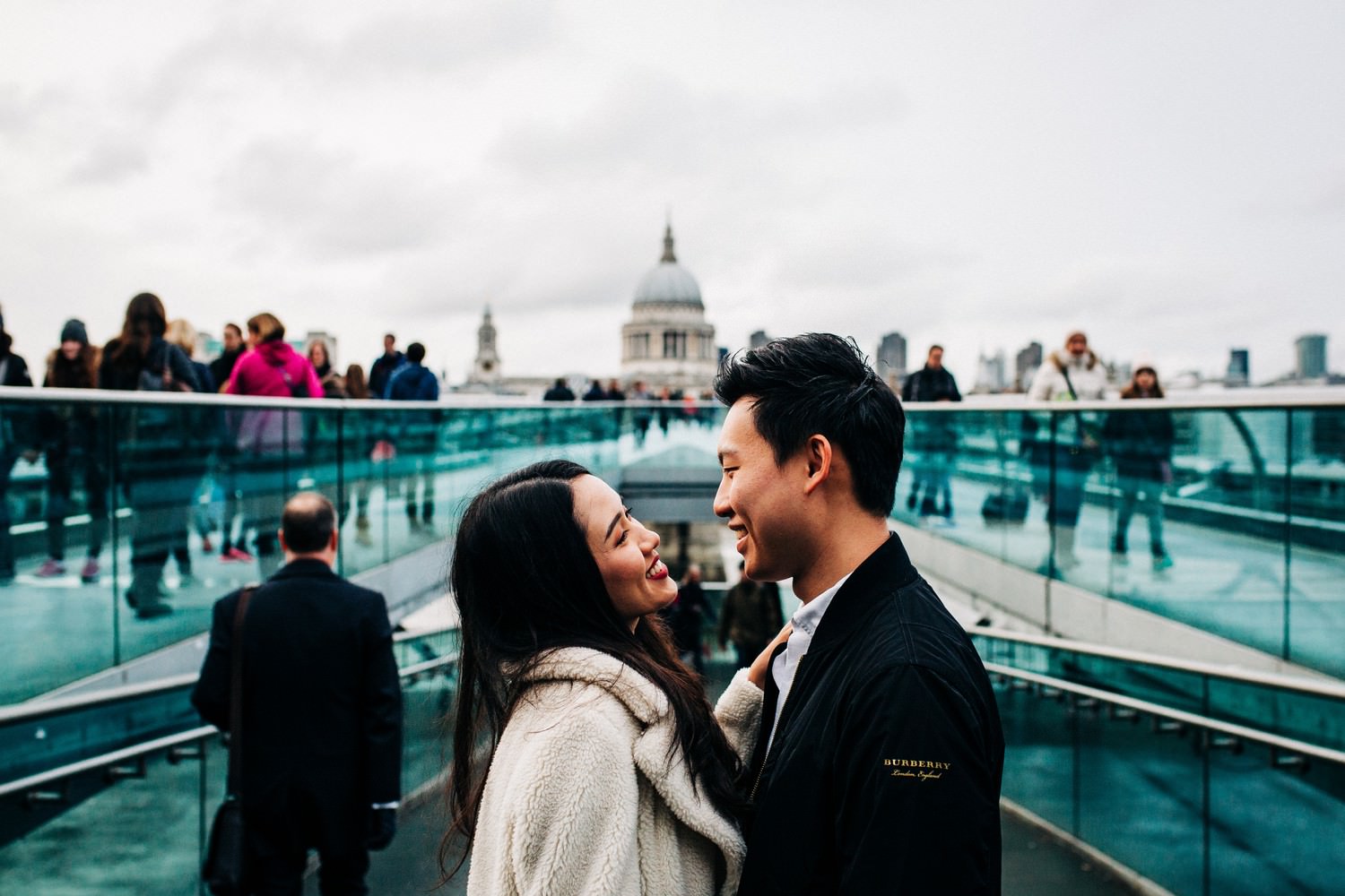 Relaxed engagement shoot at Borough Market, South Bank, London