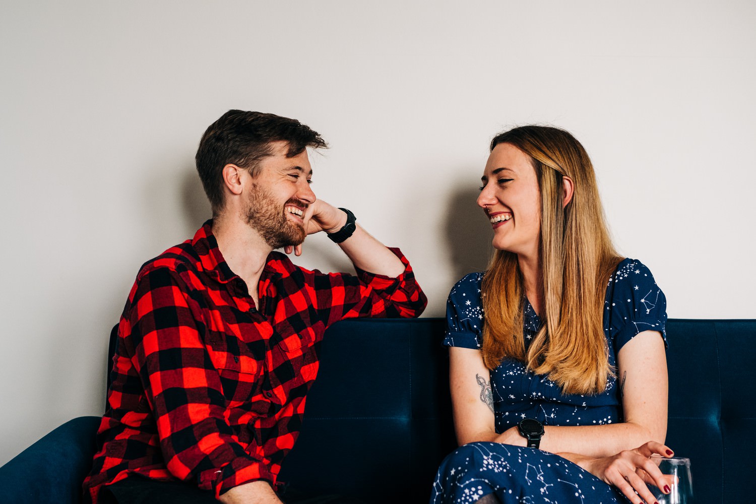 Relaxed beach engagement shoot in Portobello, Edinburgh