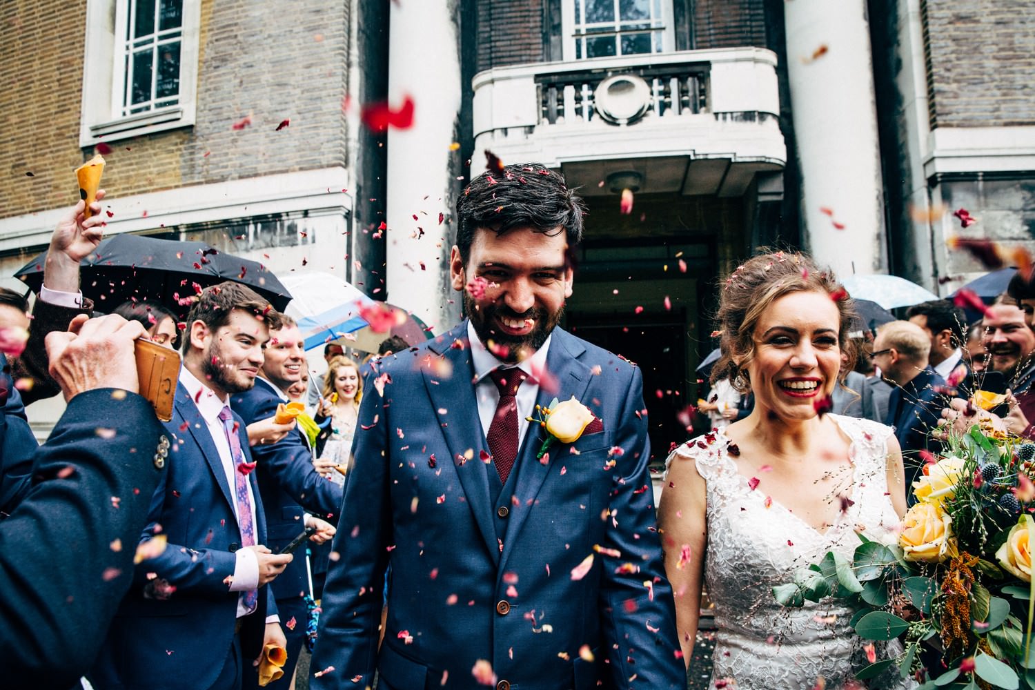 Relaxed urban wedding photography at The Old Church, Stoke Newington, London