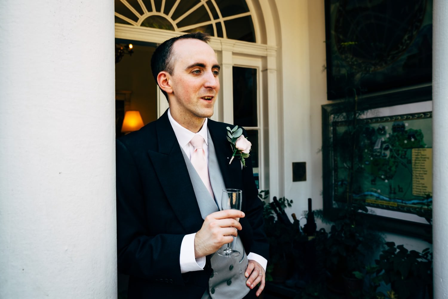 Relaxed wedding photography at a Deer Park Country House Hotel, Devon church wedding