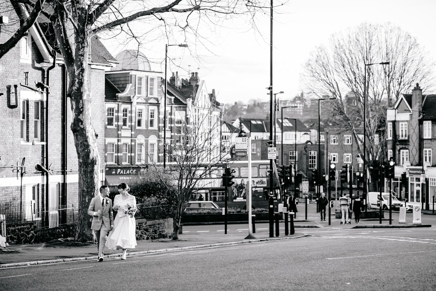 Relaxed pub wedding photography at Victoria Stakes, Muswell Hill, London