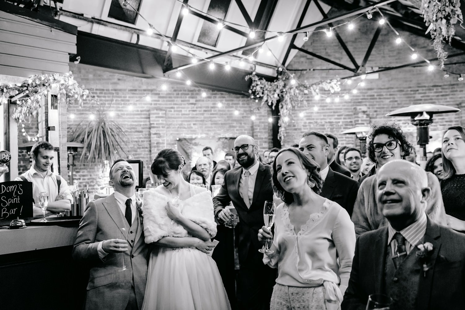 Relaxed pub wedding photography at Victoria Stakes, Muswell Hill, London