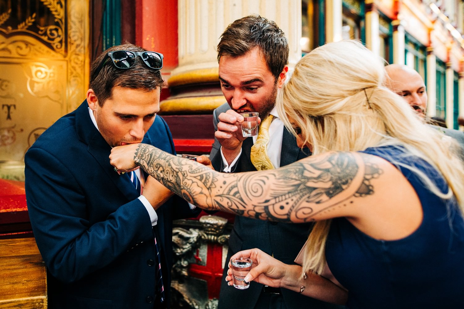 Relaxed pub wedding photography in Scotland