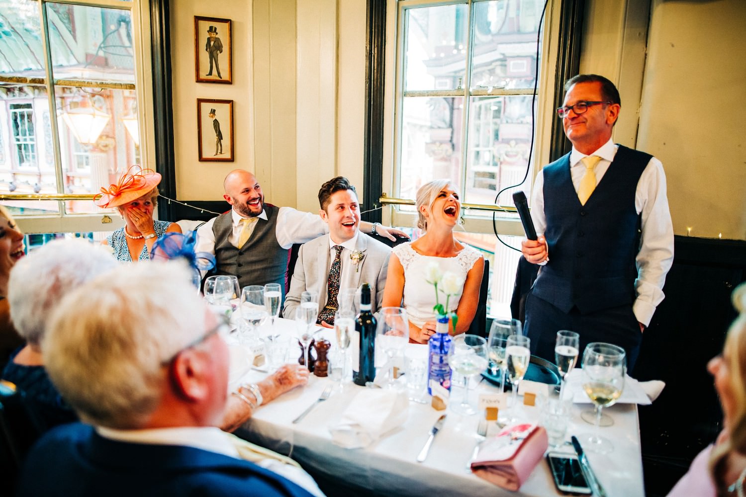Relaxed pub wedding photography in Scotland