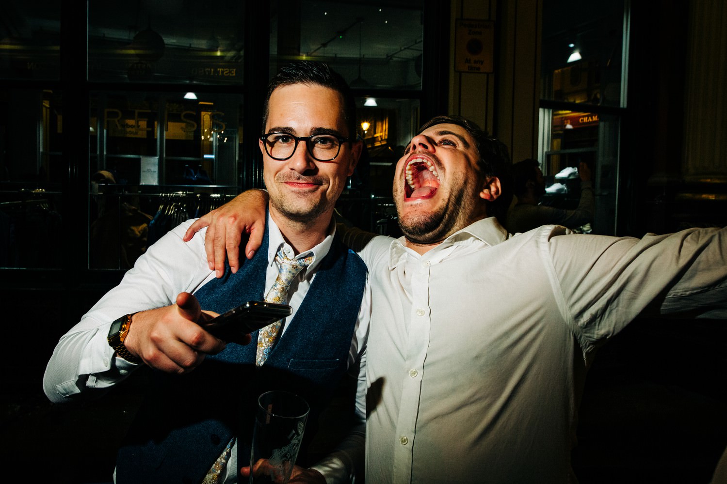 Relaxed pub wedding photography in Scotland