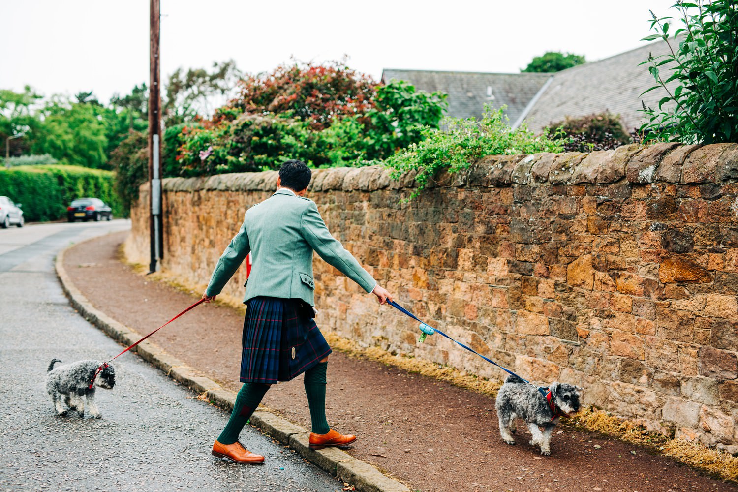 Relaxed East Lothian Scottish church wedding photography in North Berwick