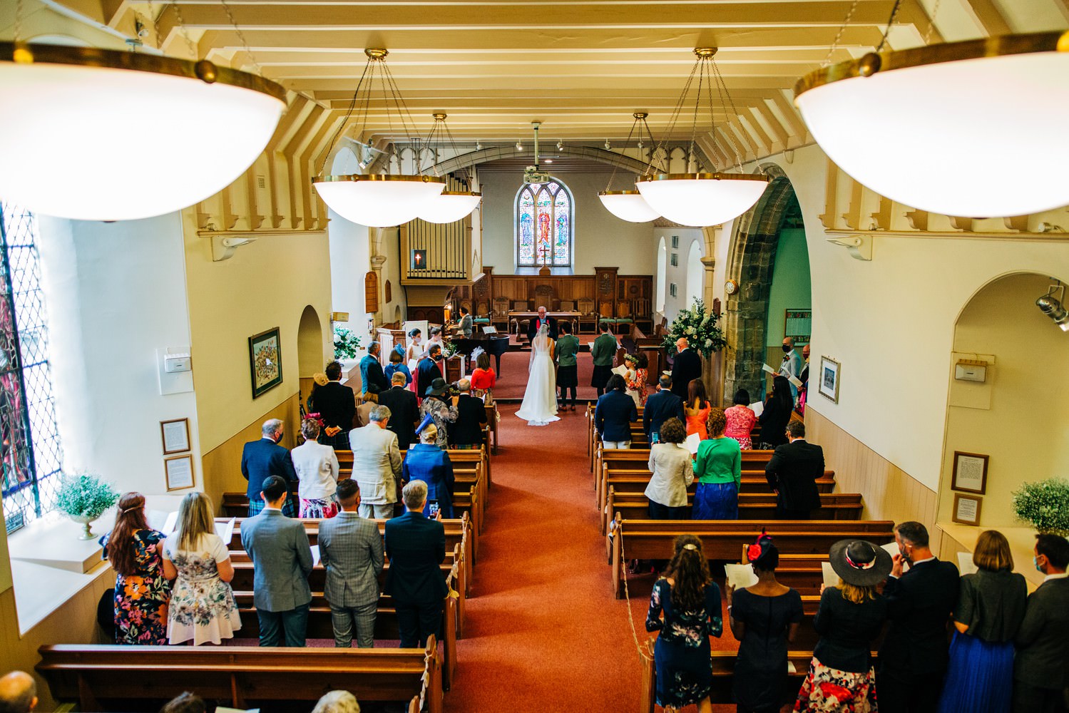 Relaxed East Lothian Scottish church wedding photography in North Berwick
