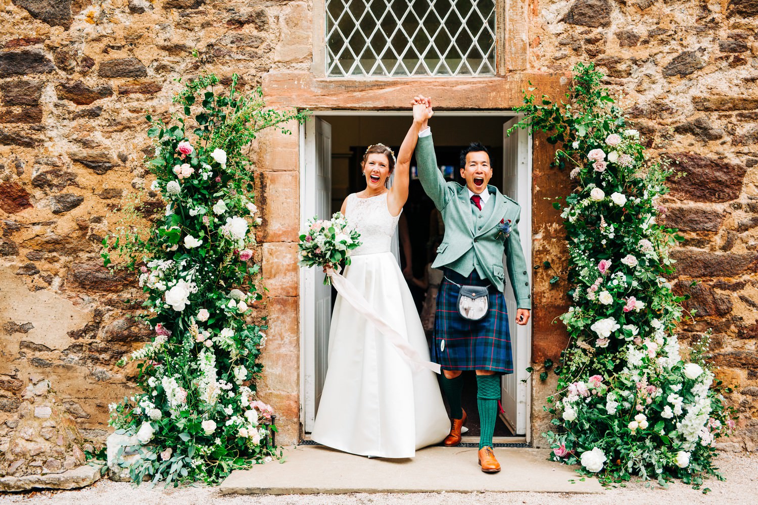 Relaxed East Lothian Scottish church wedding photography in North Berwick