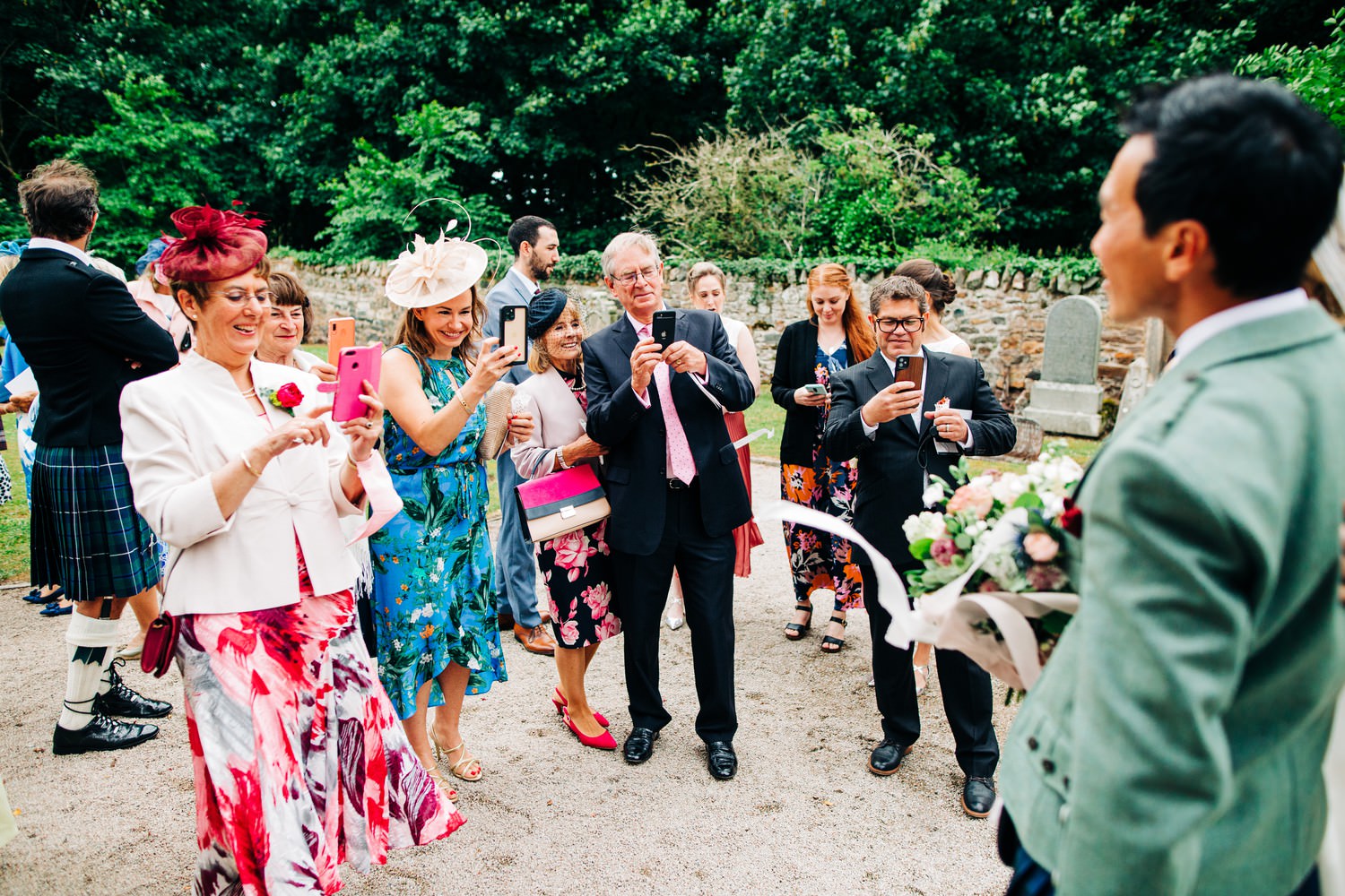 Relaxed East Lothian Scottish church wedding photography in North Berwick