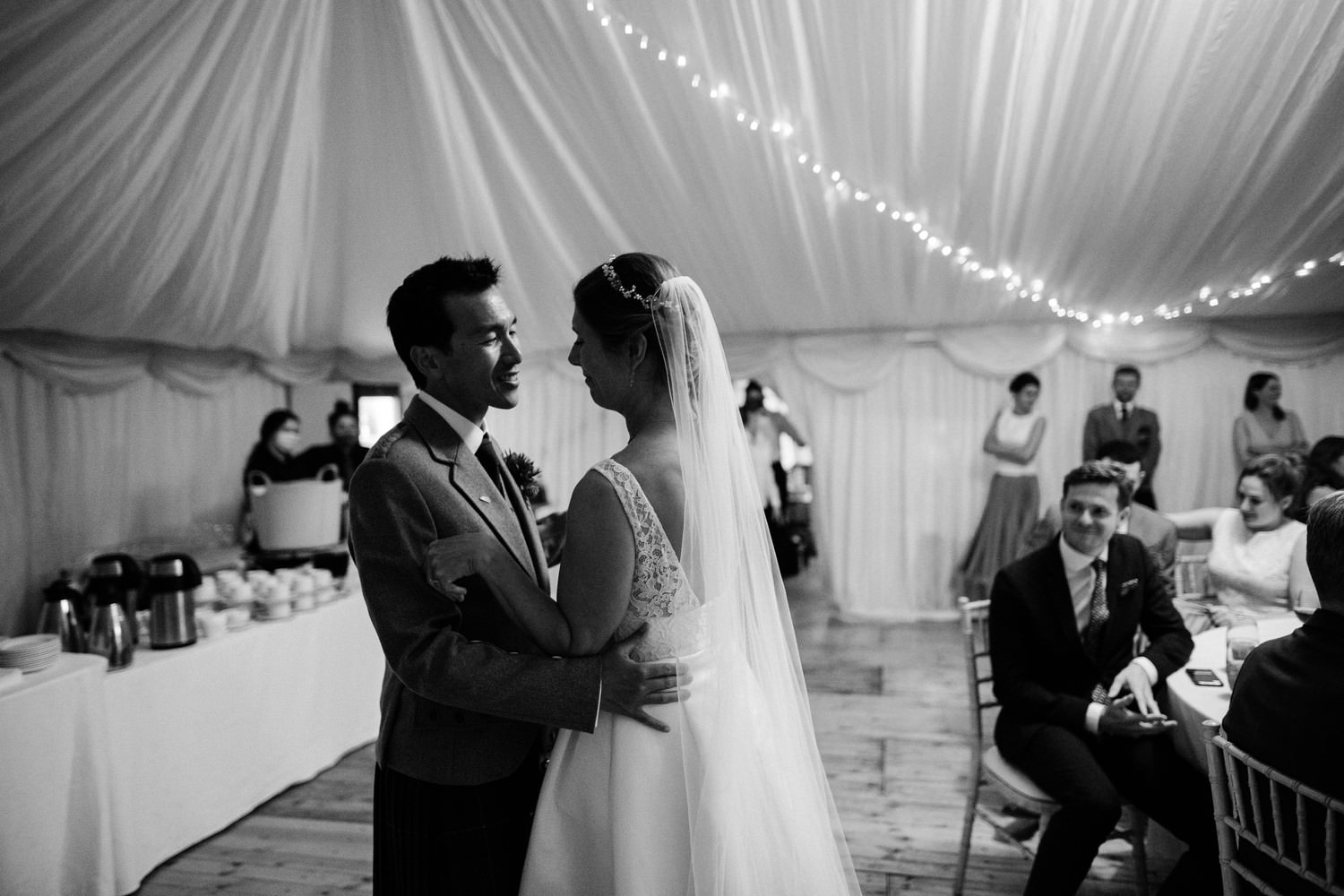 Relaxed East Lothian Scottish church wedding photography in North Berwick